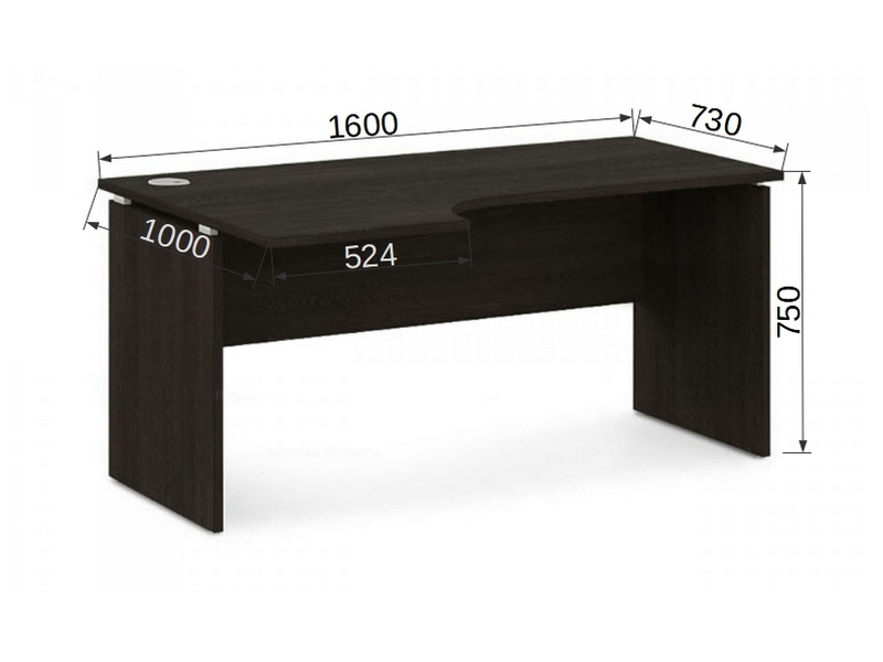 Мебель для офиса VASANTA Угловой стол (левый) V-46